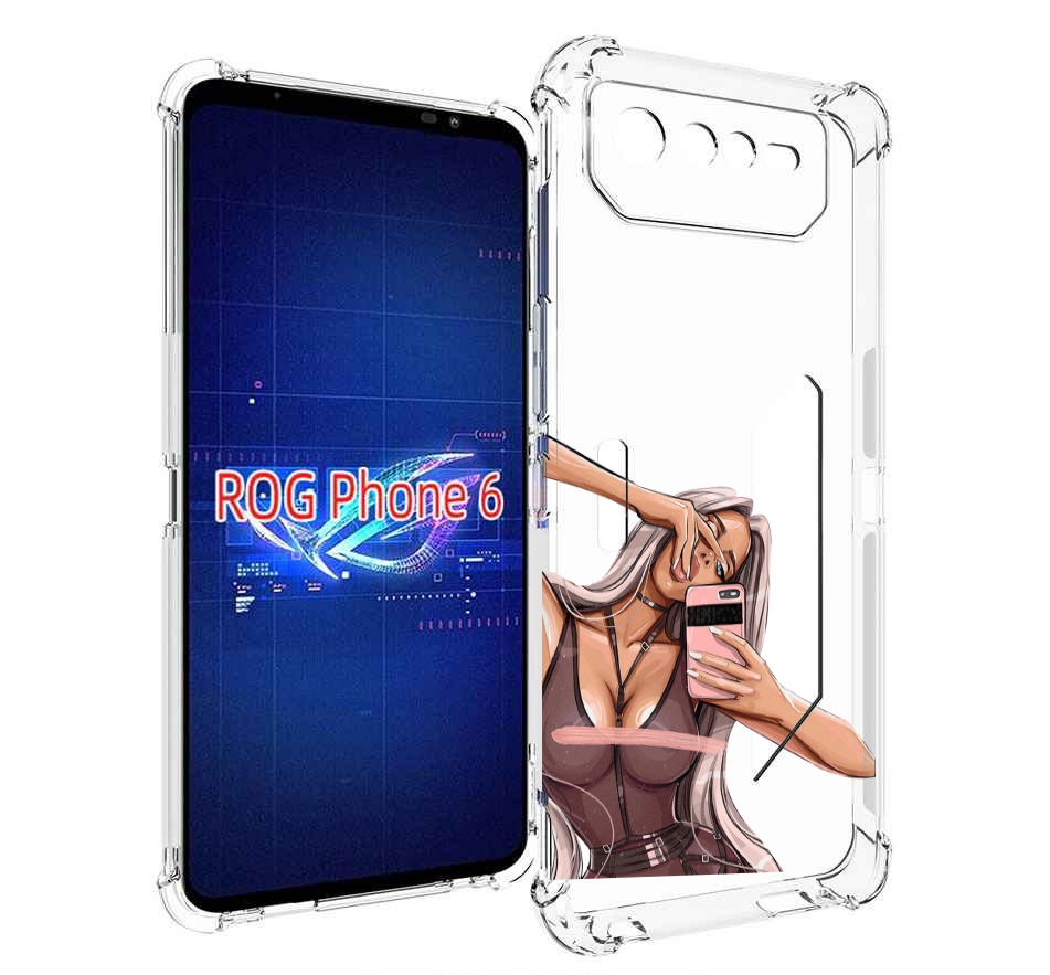 

Чехол MyPads девушка-в-прозрачной-одежде для Asus ROG Phone 6, Прозрачный, Tocco