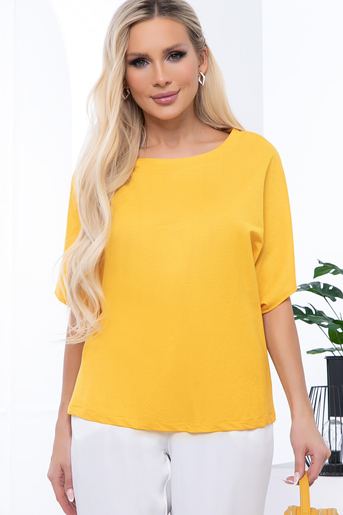 

Блуза женская LT Collection Велла желтая 54 RU, Желтый, Велла