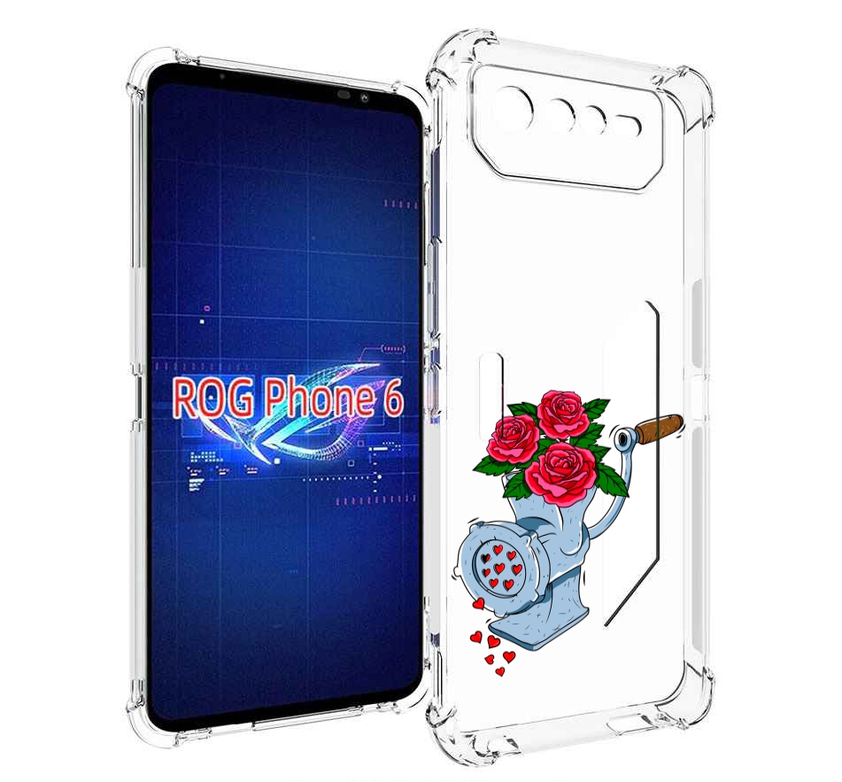 

Чехол MyPads Цветочные сердца для Asus ROG Phone 6, Прозрачный, Tocco