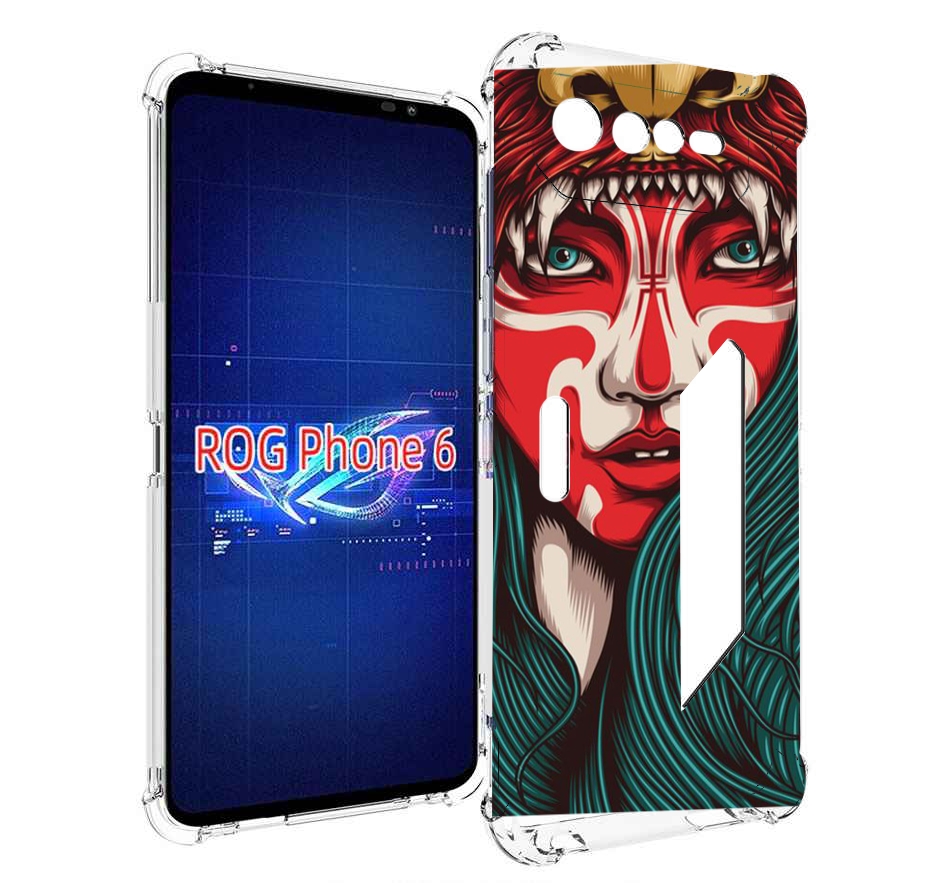 

Чехол MyPads девушка-в-маскировке для Asus ROG Phone 6, Прозрачный, Tocco