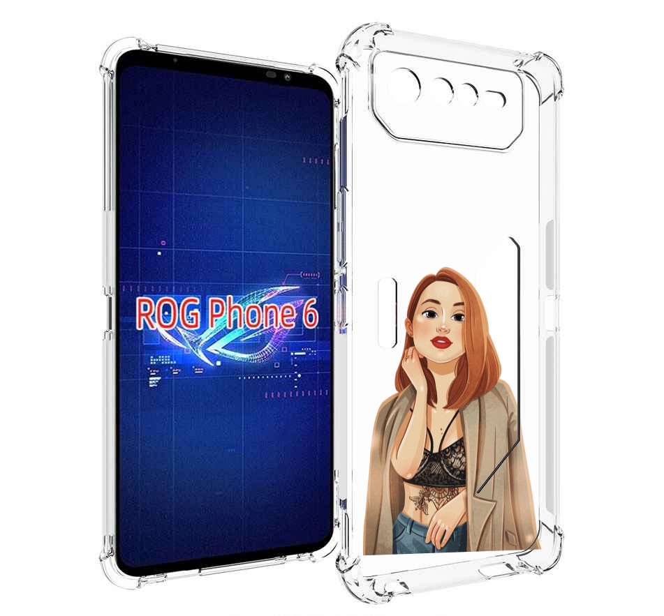 

Чехол MyPads девушка-в-кружевном-2 для Asus ROG Phone 6, Прозрачный, Tocco