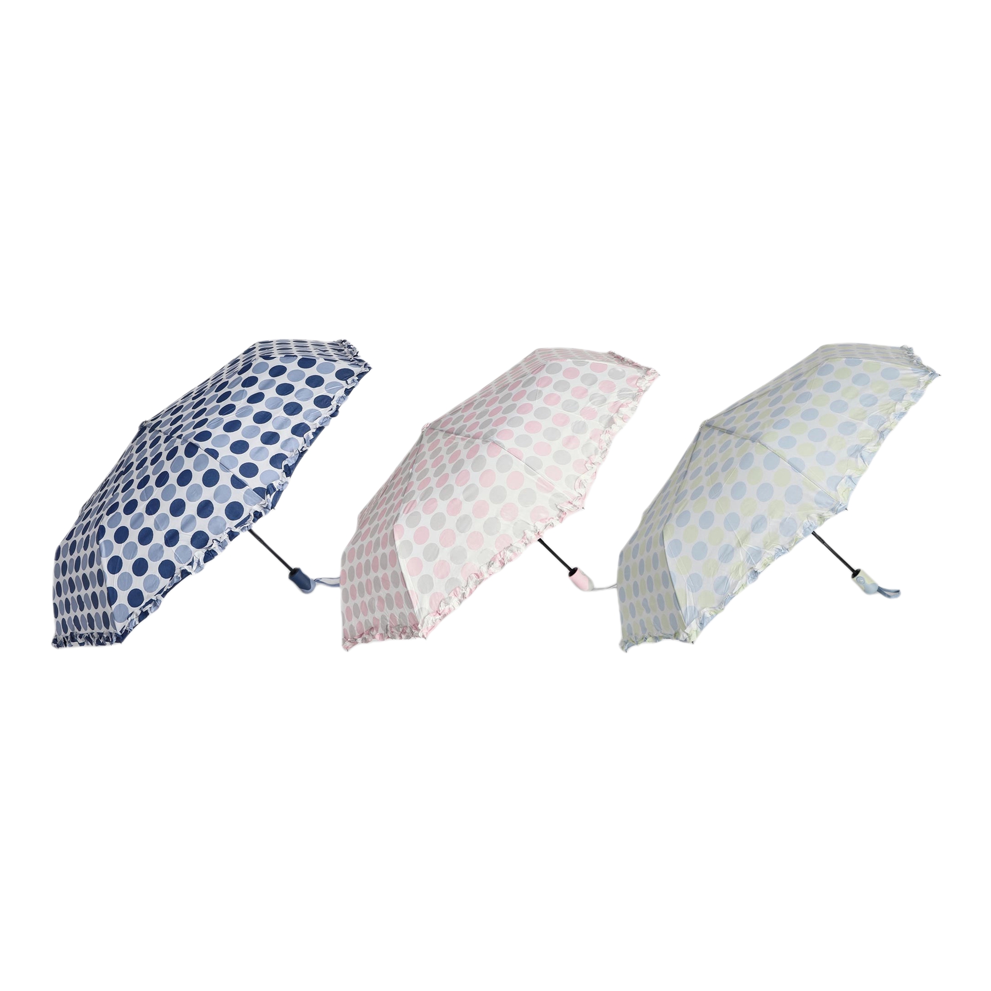 Зонт складной женский полуавтоматический  Jiemailong Горошек, разноцветный