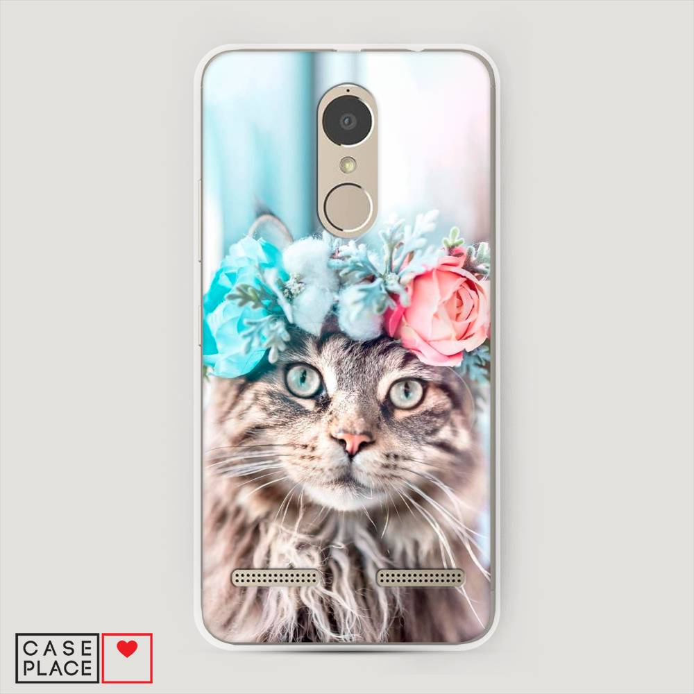 

Чехол Awog на Lenovo K6 Power / Леново K6 Power "Кот в венке", 112350-2