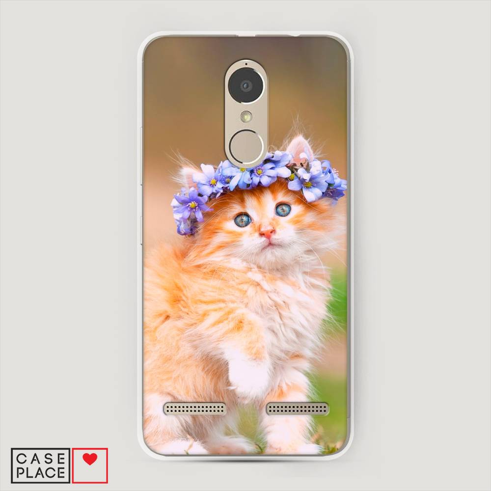 

Чехол Awog на Lenovo K6 Power / Леново K6 Power "Рыжий кот в венке", 112350-1