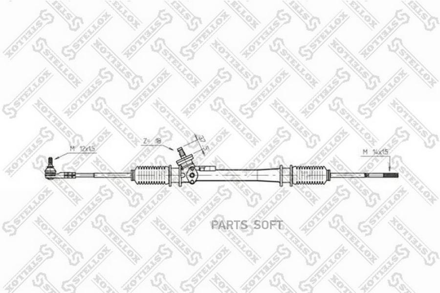 

STELLOX 00-35025-SX_рейка рулевая мех-ская 51944, с тягами VW Golf II/III 83