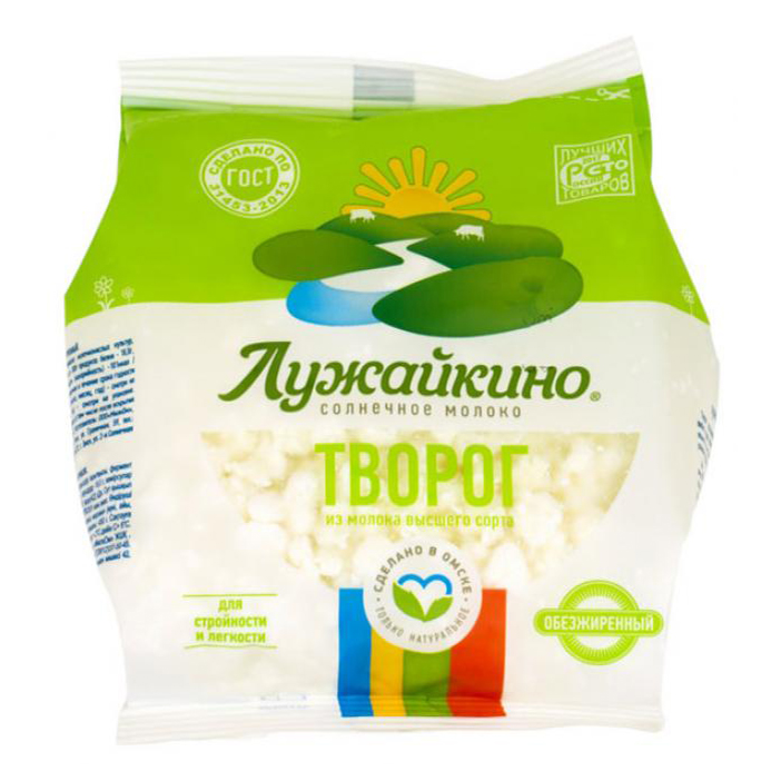 

Творог Лужайкино обезжиренный 0% БЗМЖ 450 г