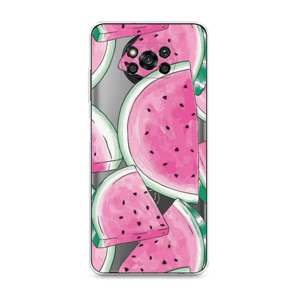 

Чехол Awog на Poco X3/X3 Pro "Акварельные арбузы", Разноцветный, 310650-10