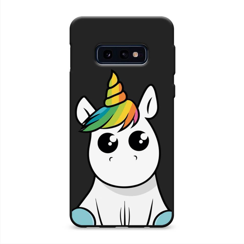 

Матовый силиконовый чехол "Глазастый единорог" на Samsung Galaxy S10E, Глазастый единорог