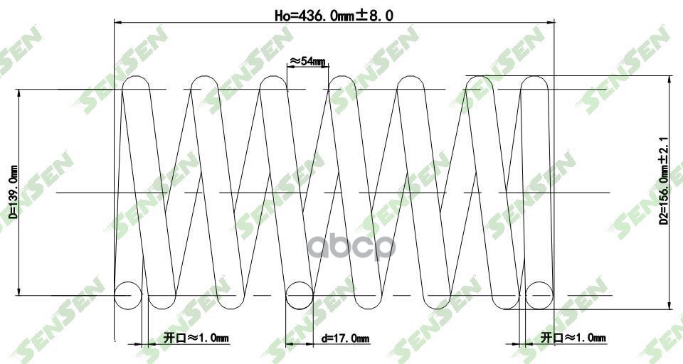 

SENSEN Пружина подвески задней Nissan Pathfinder 4.0/2.5DCi 05 SENSEN SCP10108
