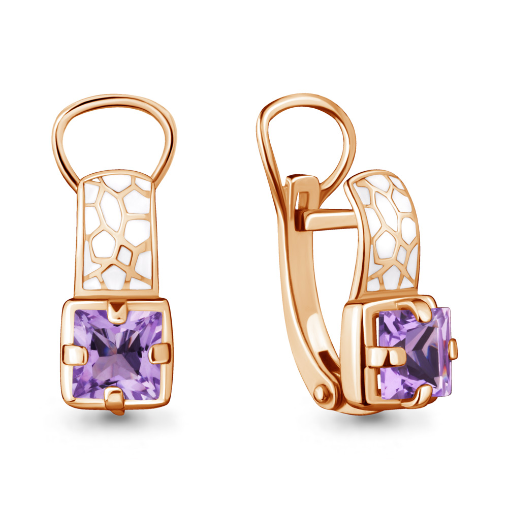 

Серьги из серебра с аметистом Aquamarine 4431404_925_з, 4431404_925_з
