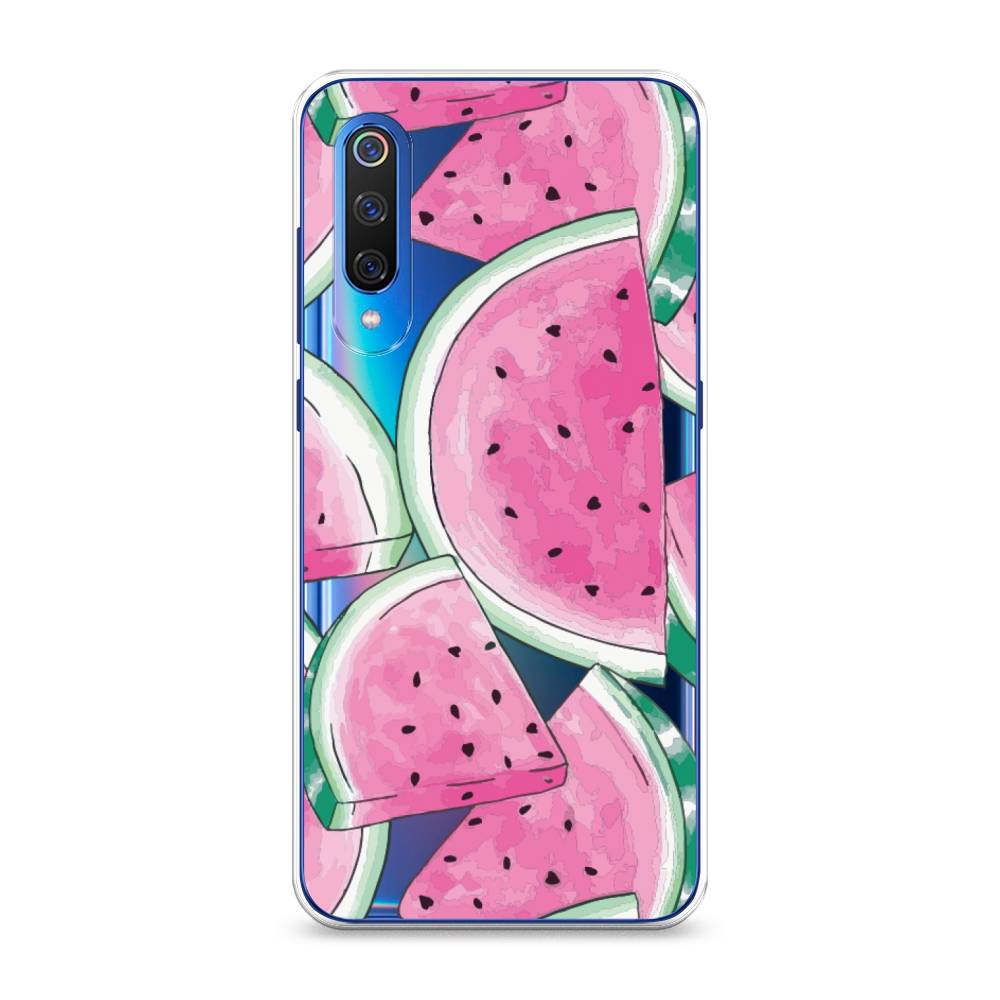 

Чехол Awog на Xiaomi Mi 9 "Акварельные арбузы", Разноцветный, 34850-10