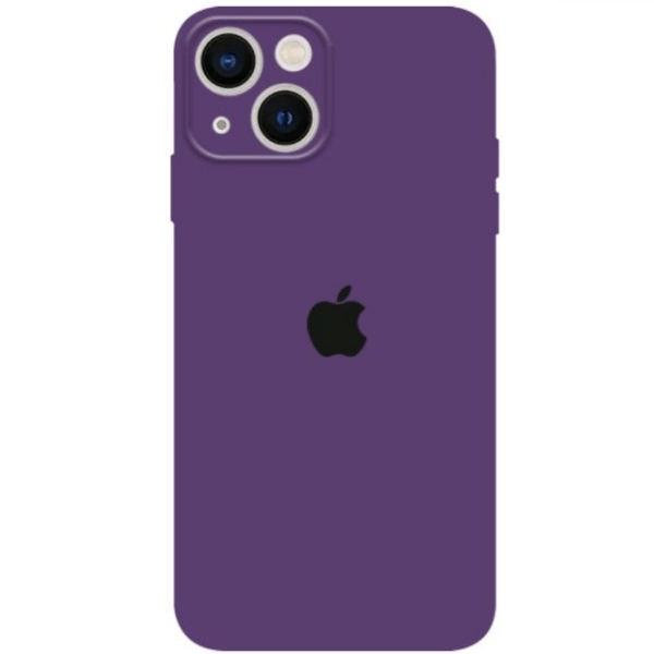 

Чехол iPhone 14 Silicon Сase APL WS (закрытый низ+камера) с лого, фиолетовый