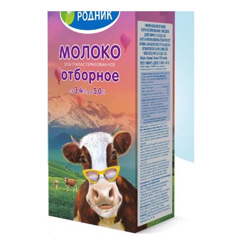

Молокое 3,4 - 5% ультрапастеризованное 970 мл Молочный родник бзмж