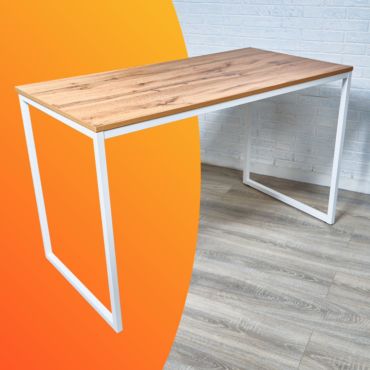 Стол письменный компьютерный Kromland, 120х60х75 см, дуб вотан