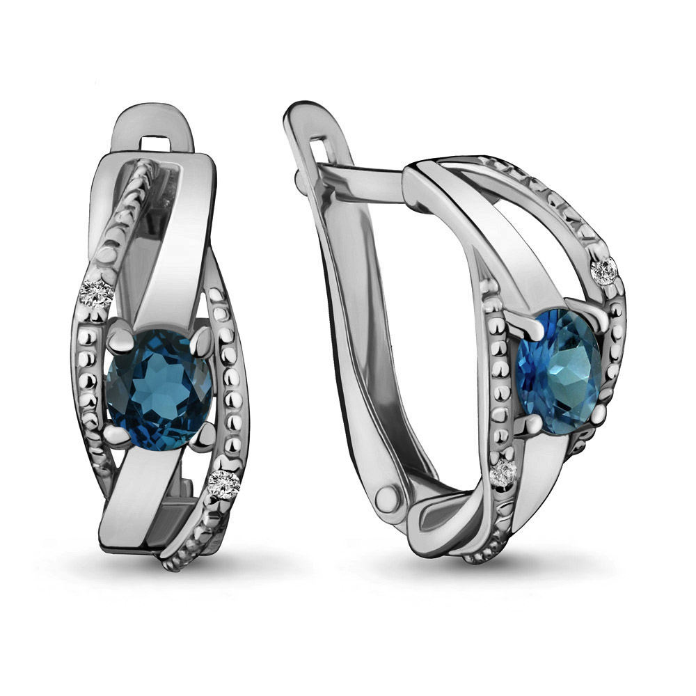 

Серьги из серебра с топазом Aquamarine 4430908_925_р, 4430908_925_р