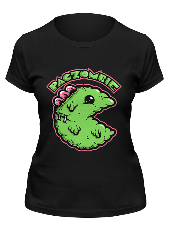 

Футболка женская Printio Pac zombie черная 2XL, Черный, Pac zombie