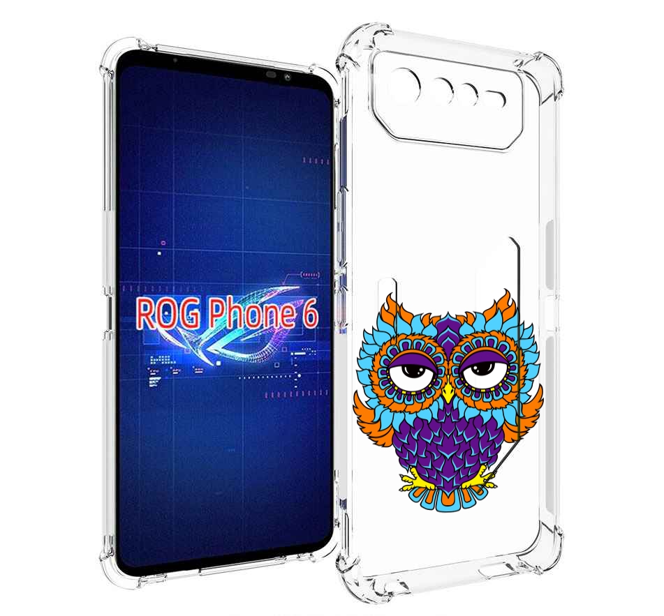

Чехол MyPads Цветная сова для Asus ROG Phone 6, Прозрачный, Tocco