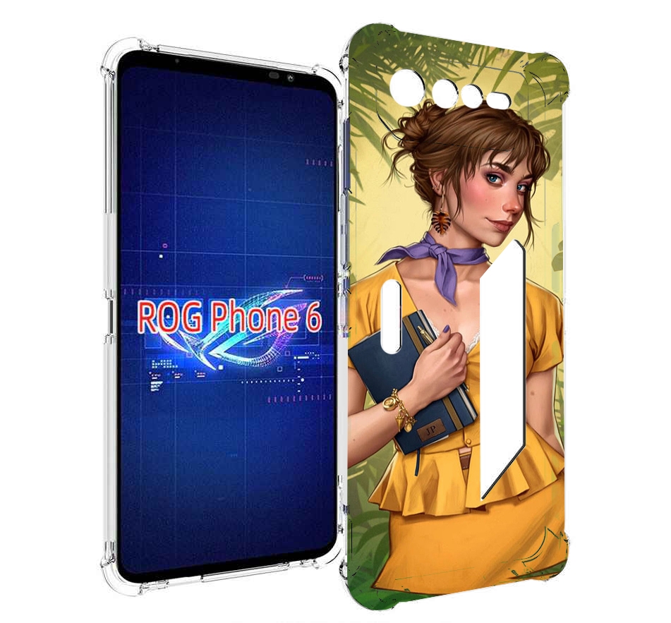 

Чехол MyPads девушка-в-зелени женский для Asus ROG Phone 6, Прозрачный, Tocco