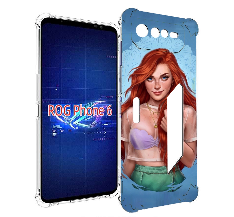 

Чехол MyPads девушка-в-голубом-фоне женский для Asus ROG Phone 6, Прозрачный, Tocco