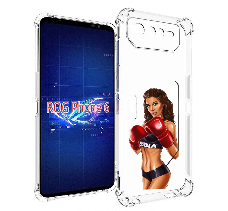 

Чехол MyPads девушка-в-боксерских-перчатках женский для Asus ROG Phone 6, Прозрачный, Tocco