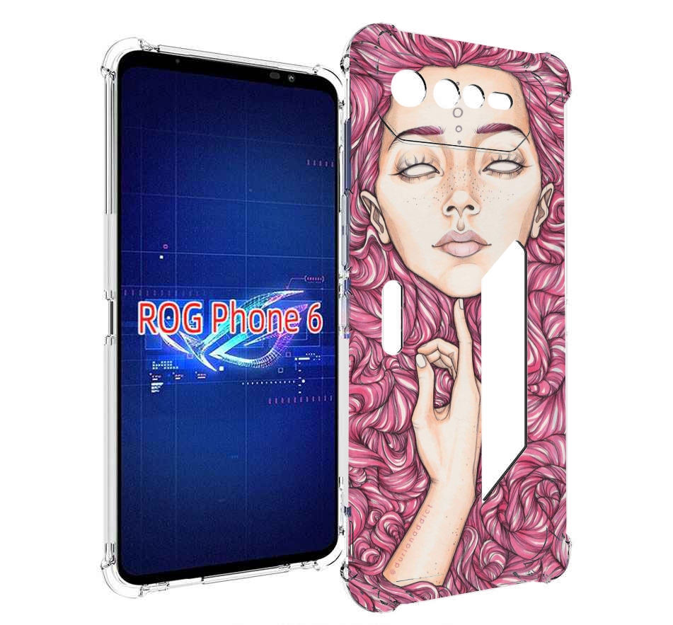 

Чехол MyPads девушка утонула в волосах женский для Asus ROG Phone 6, Прозрачный, Tocco