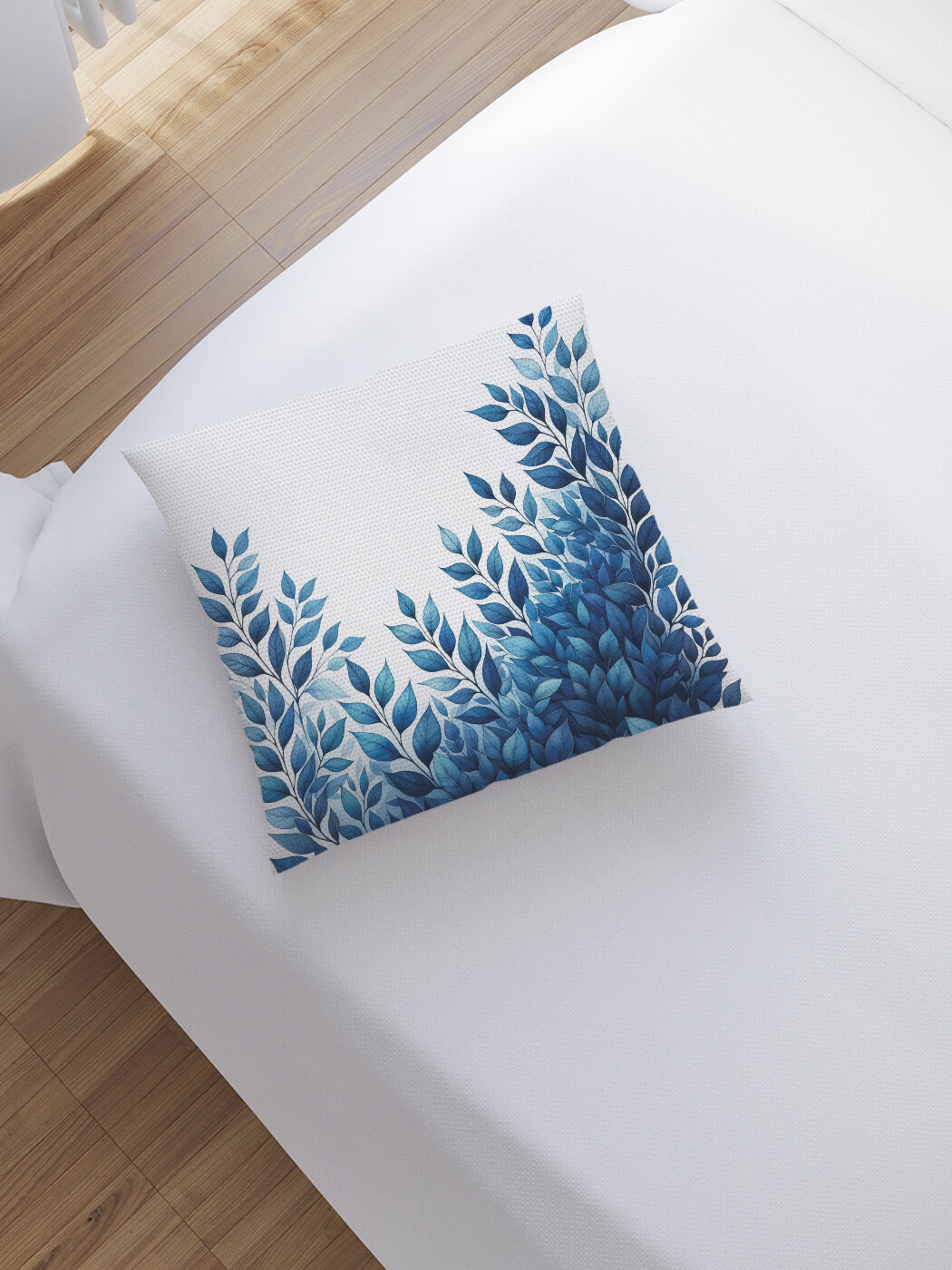 

Наволочка декоративная JoyArty Синие листочки 45х45, sl_sd2876, Синий