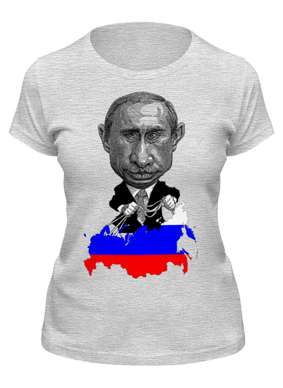 

Футболка женская Printio Putin серая 2XL, Серый, Putin