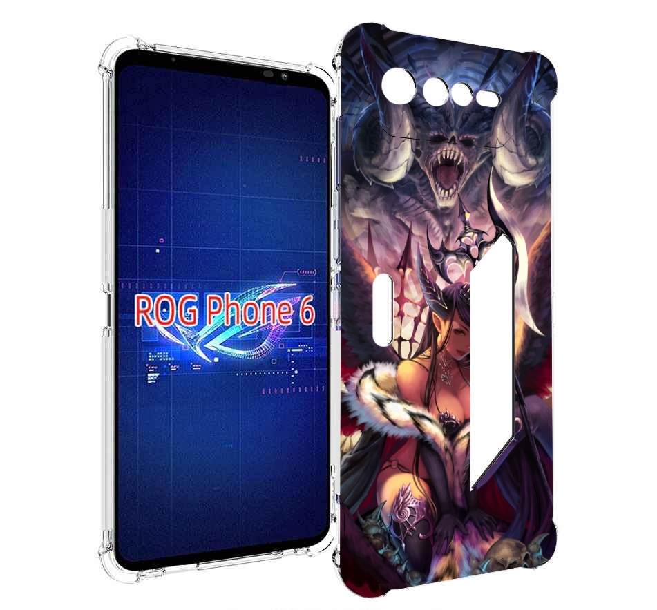 

Чехол MyPads девушка с демоном на фоне женский для Asus ROG Phone 6, Прозрачный, Tocco