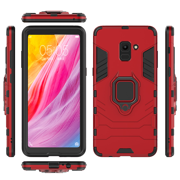 

Чехол противоударный с кольцом Panther Case для Samsung Galaxy A8+ 2018, Красный, Galaxy A8 Plus (2018)