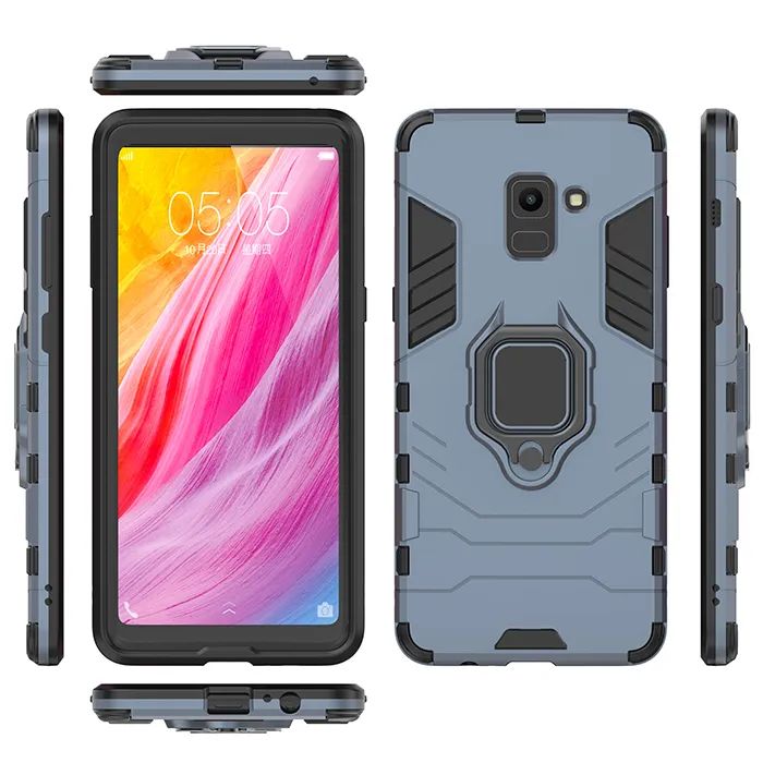 

Противоударный чехол с кольцом Panther Case для Samsung Galaxy A8+ 2018, Синий, Galaxy A8 Plus (2018)