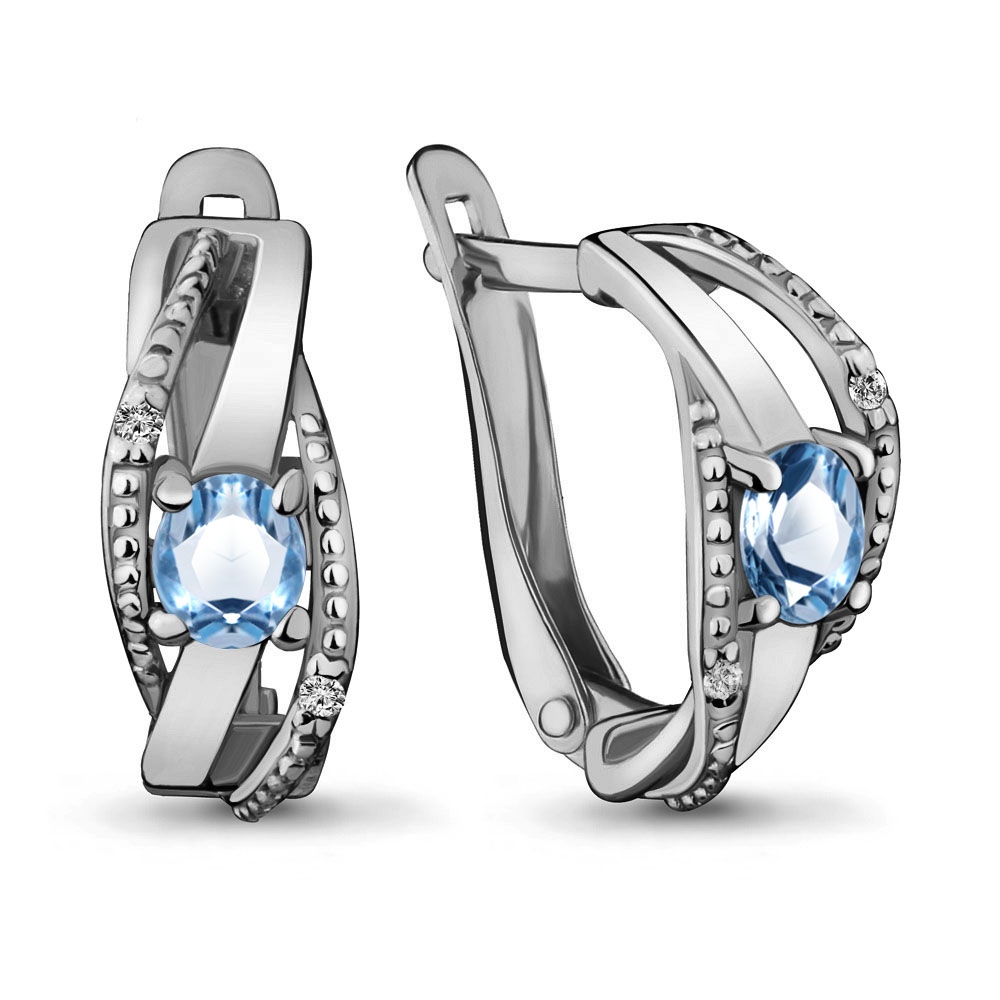 

Серьги из серебра с топазом Aquamarine 4430905_925_р, 4430905_925_р