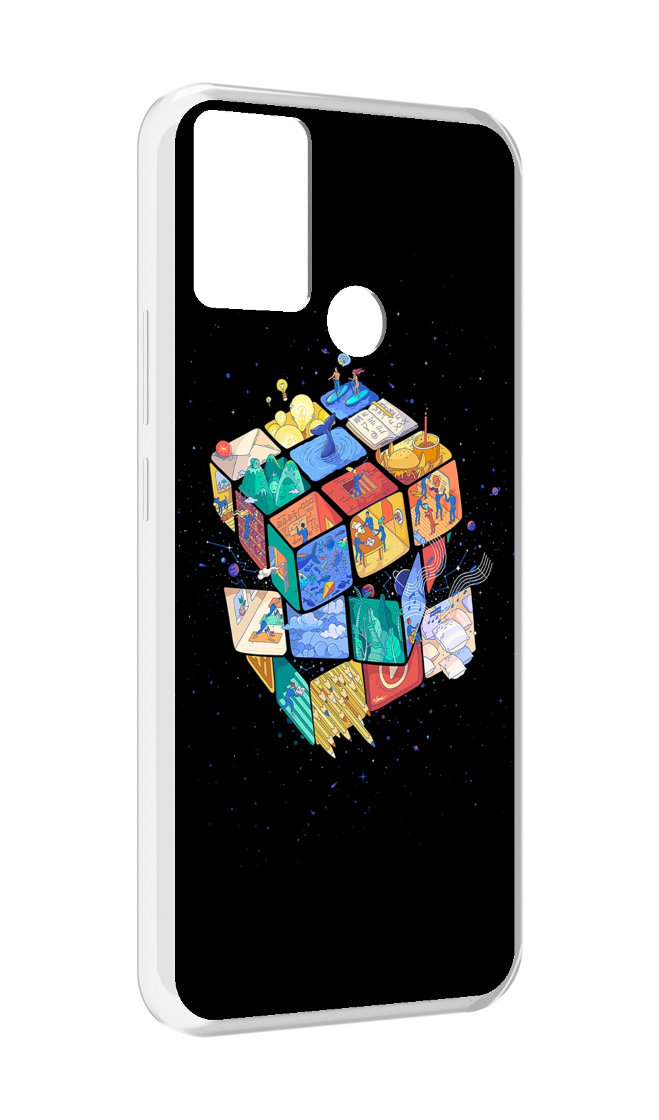 

Чехол MyPads Кубик-Рубика для Infinix Hot 11 Play, Прозрачный, Tocco