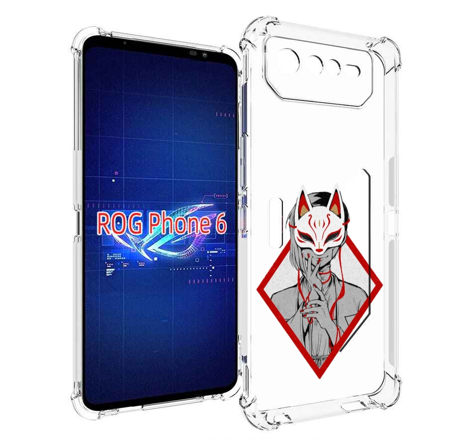 

Чехол MyPads девушка в маске япония для Asus ROG Phone 6, Прозрачный, Tocco