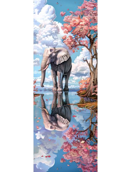 

Алмазная мозаика без подрамника Слон, 70x24 см, 50 цветов, 86760, НА-057