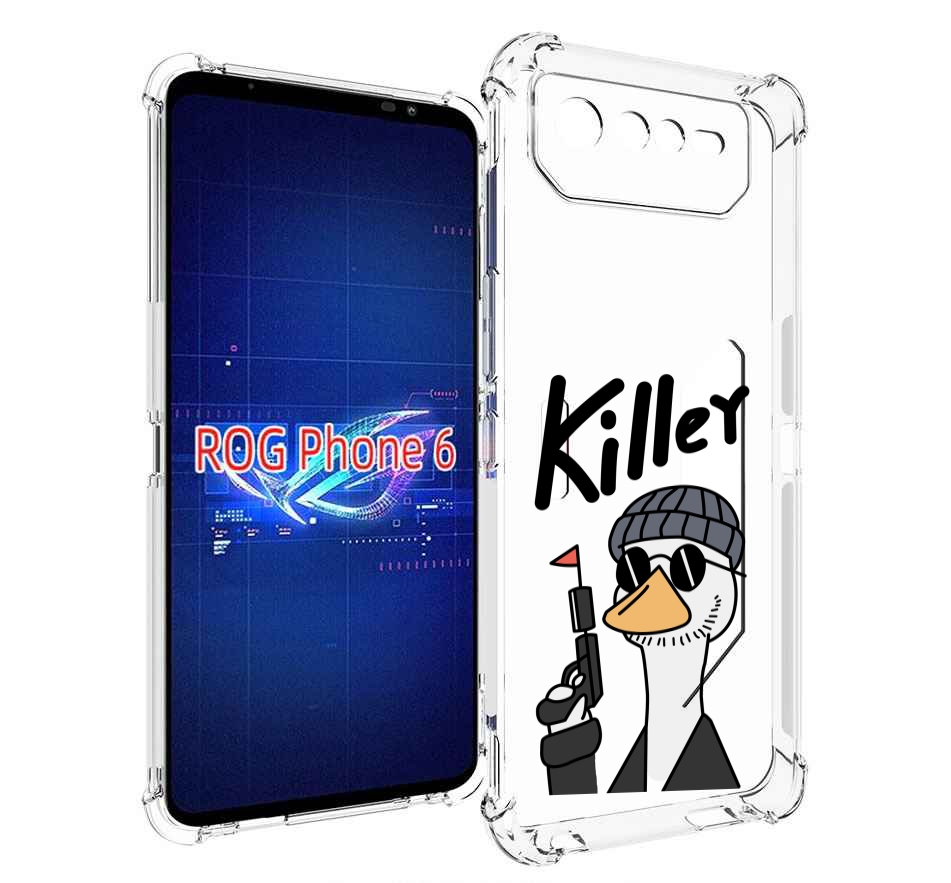 

Чехол MyPads гусь-с-пистолет для Asus ROG Phone 6, Прозрачный, Tocco