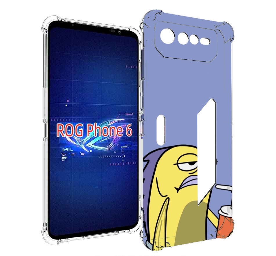 

Чехол MyPads грусная-рыба-из-спанч-боба для Asus ROG Phone 6, Прозрачный, Tocco