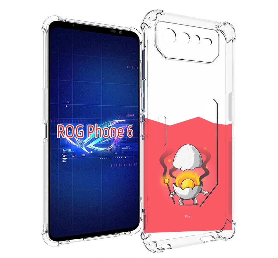

Чехол MyPads горелое яйцо для Asus ROG Phone 6, Прозрачный, Tocco