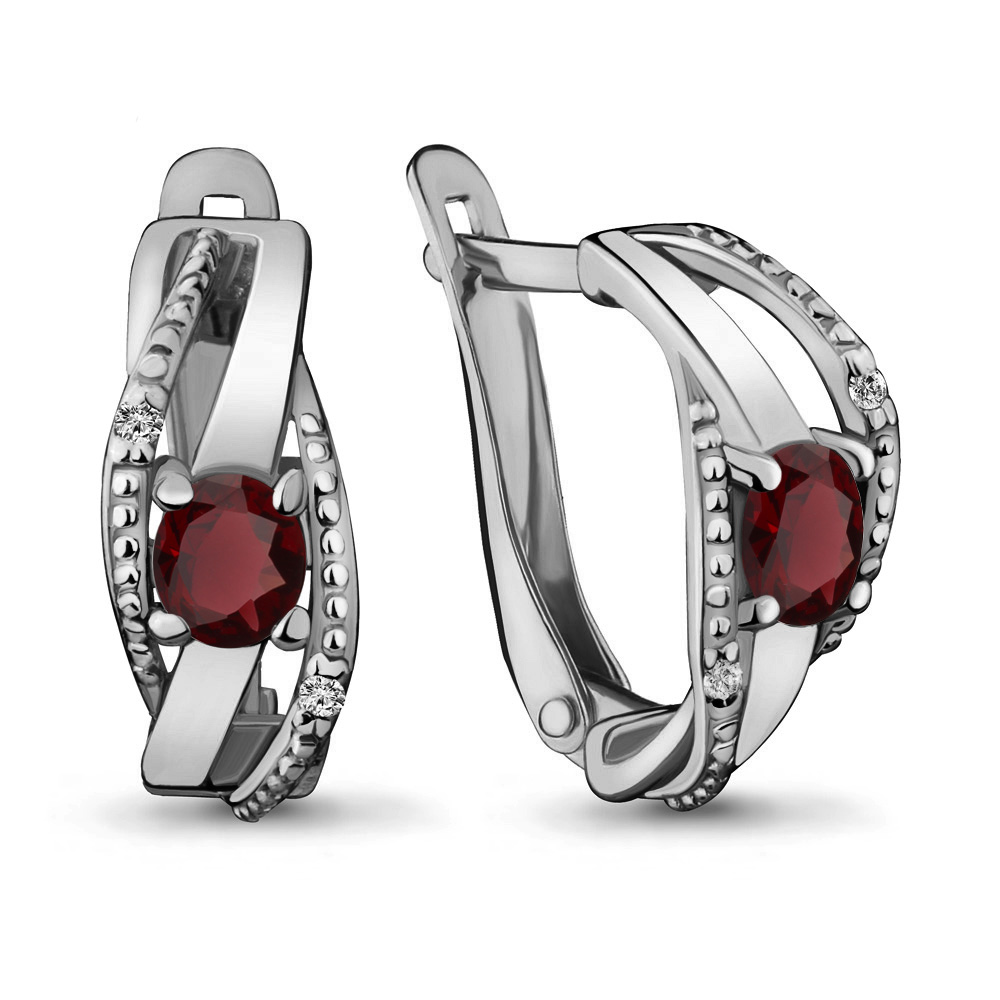

Серьги из серебра с гранатом Aquamarine 4430903_925_р, 4430903_925_р