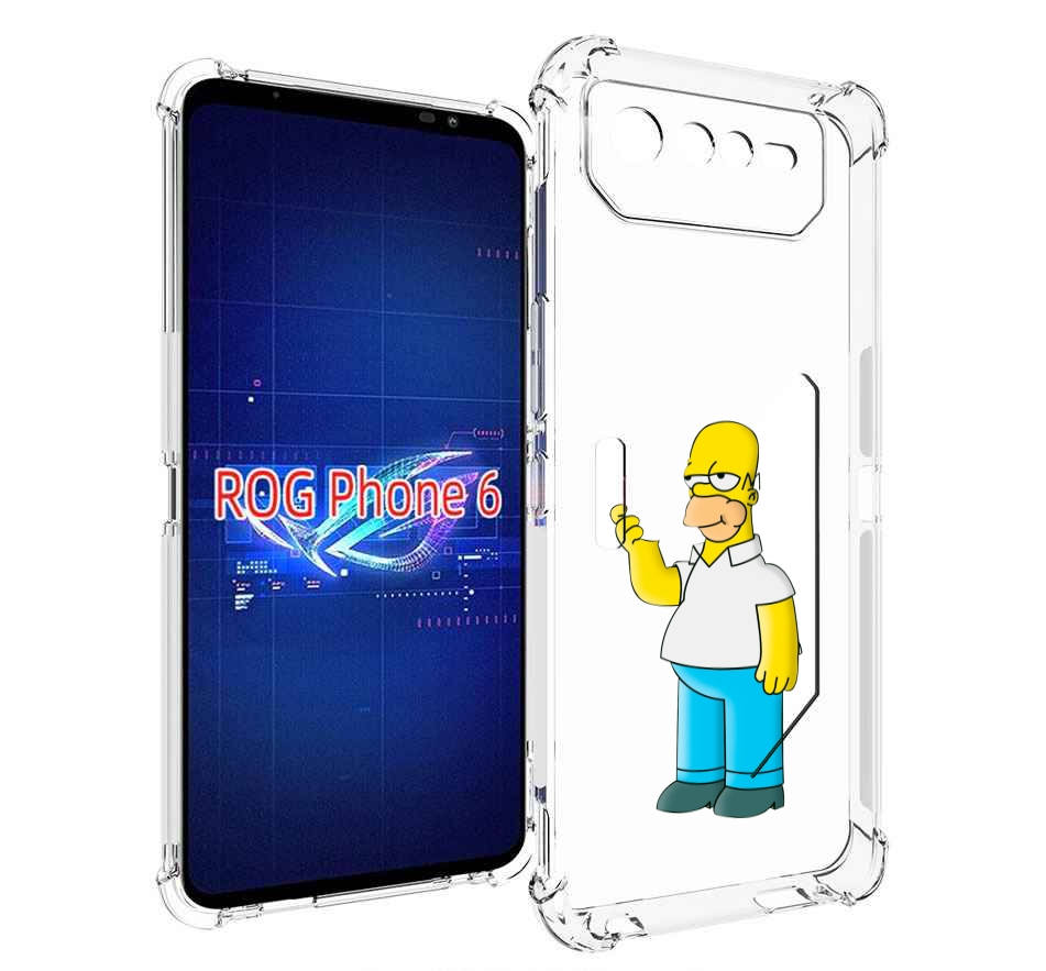 

Чехол MyPads гомер-симпсон для Asus ROG Phone 6, Прозрачный, Tocco