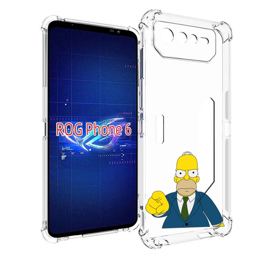 

Чехол MyPads гомер-злой для Asus ROG Phone 6, Прозрачный, Tocco