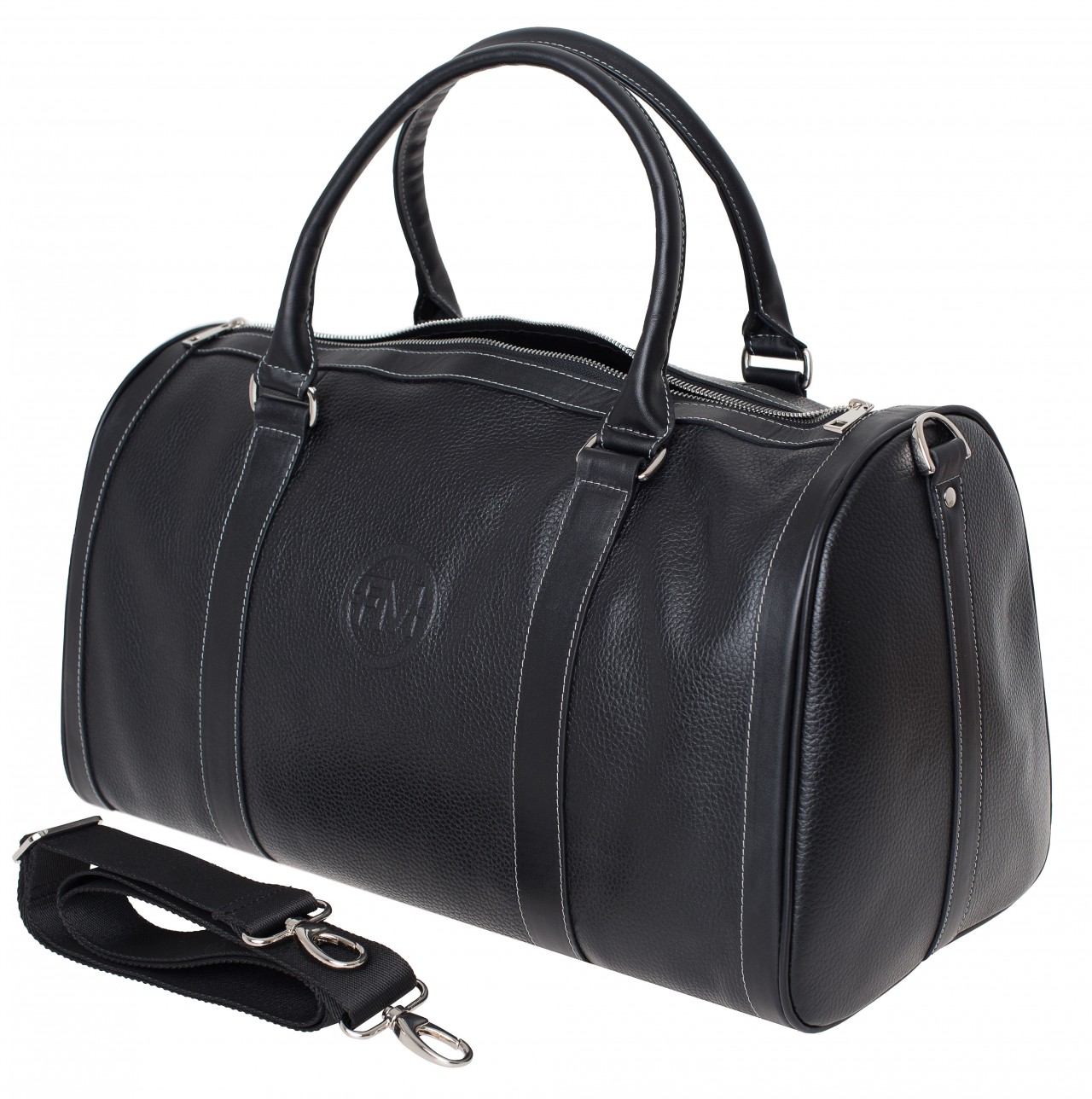 Дорожная сумка унисекс Franchesco Mariscotti 6-425к черная, 47х26х23 см