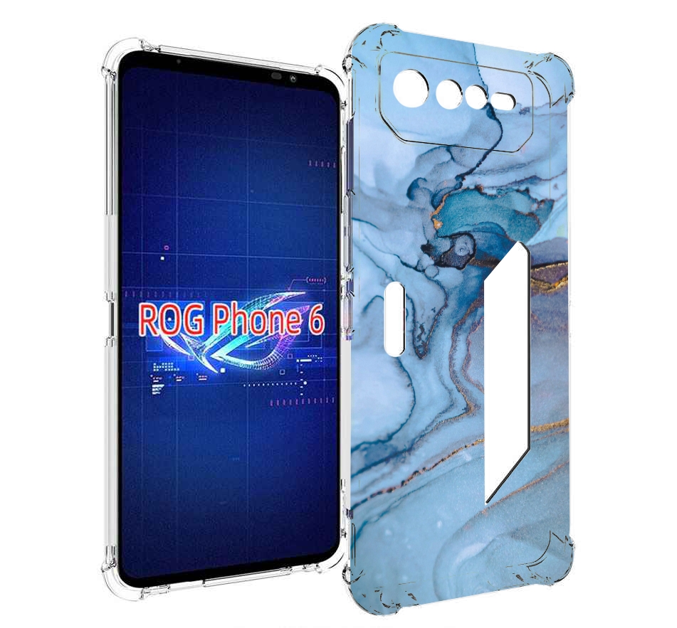 

Чехол MyPads голубой мрамор для Asus ROG Phone 6, Прозрачный, Tocco