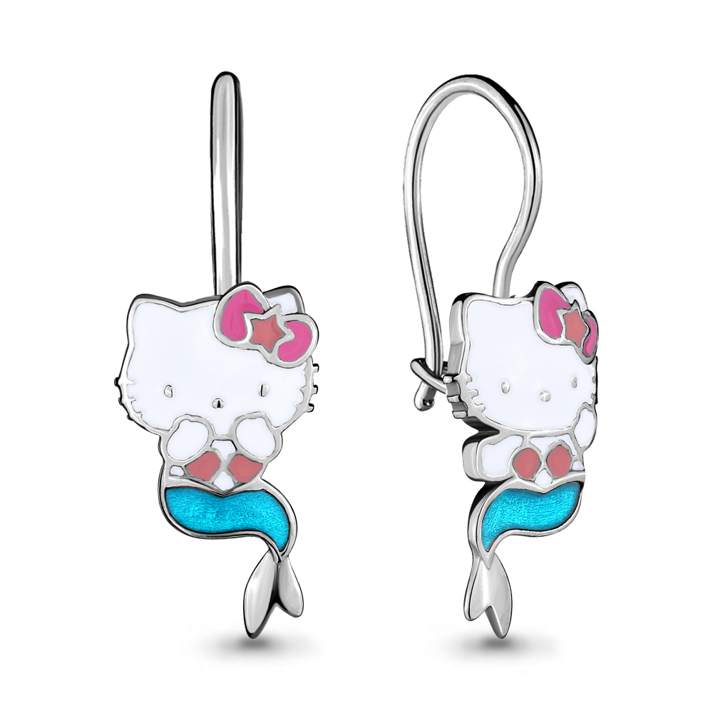 

Серьги из серебра с эмалью Aquamarine 33539_925_р, 33539_925_р