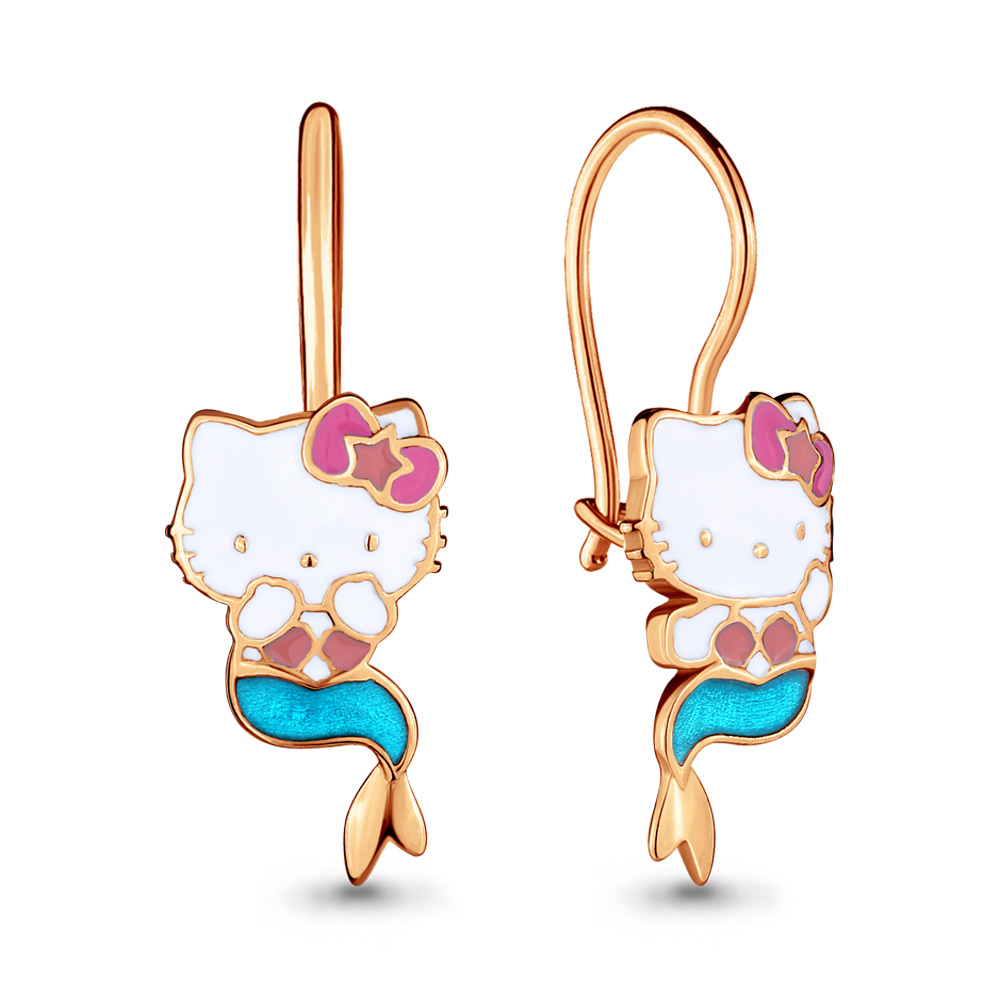 

Серьги из серебра с эмалью Aquamarine 33539_925_з, 33539_925_з