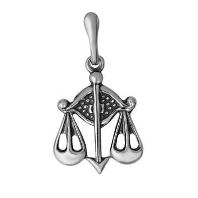 

Серебряная подвеска Знак Зодиака Весы оксидирование Б5330, 3353Б