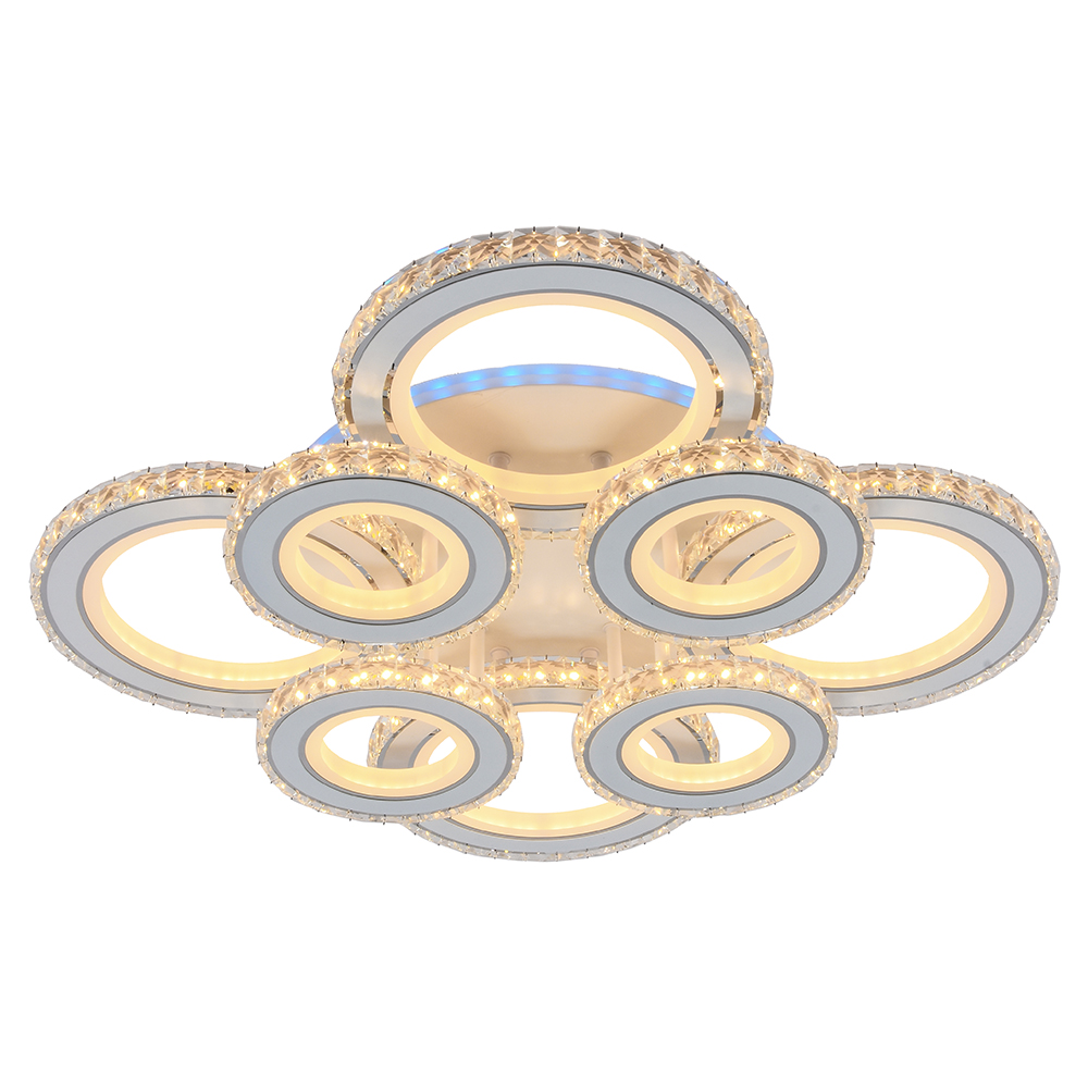 

Светодиодная люстра 8061/4+4 WHT 320W+10W RGB