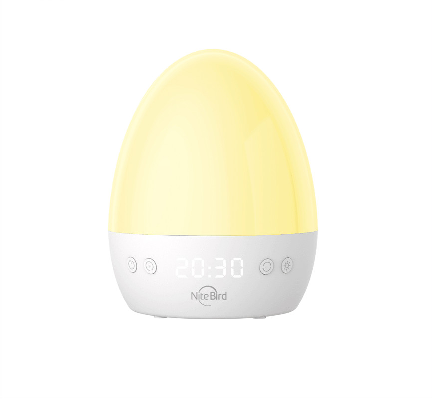 фото Часы-ночник с будильником nitebird baby night light lb2 работает с алисой