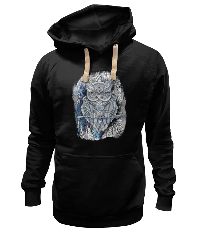 

Худи унисекс Printio Doodle owl черное S, Черный, Doodle owl