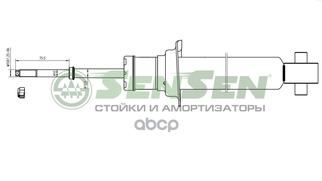 

SENSEN 32130047 Амортизатор NISSAN PRIMERA P10/P11 пер.газ. 1шт