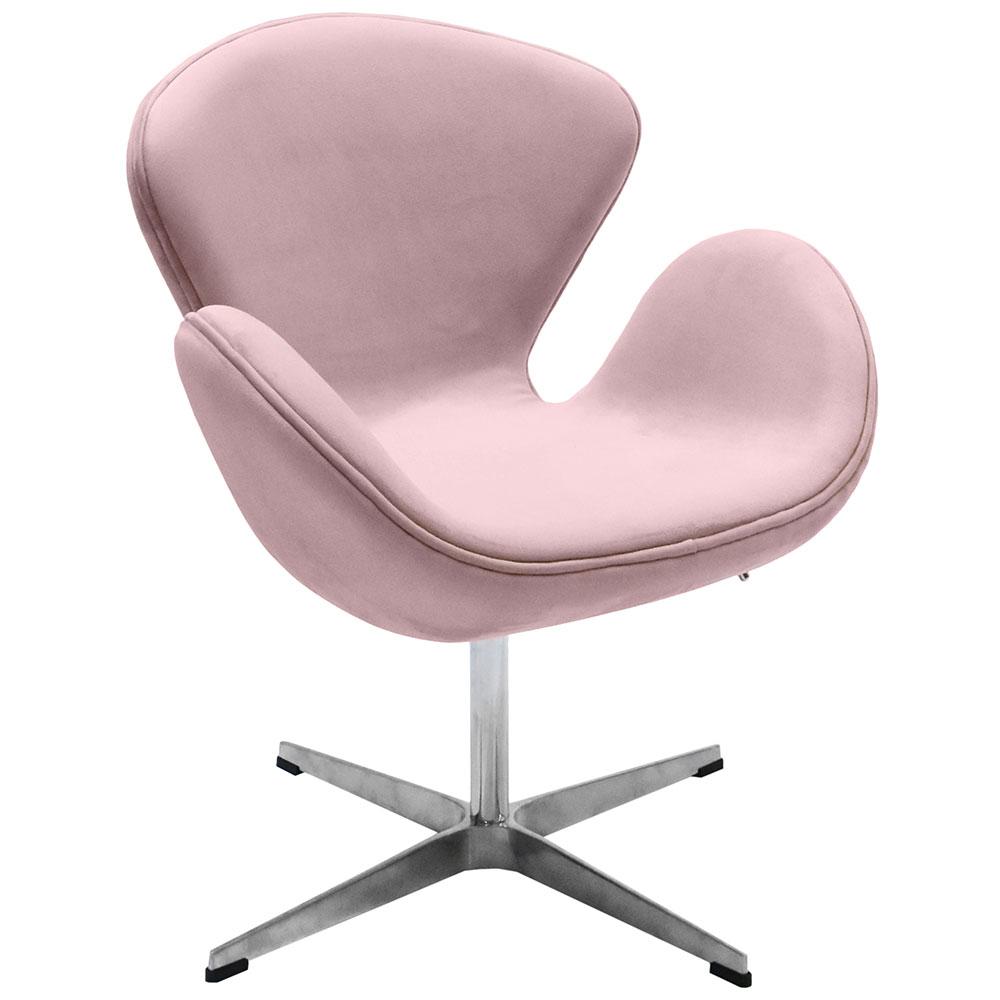 фото Кресло bradex home swan chair пудровый, искусственная замша /fr 0659